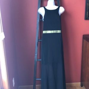 Limited gown with metallic trim